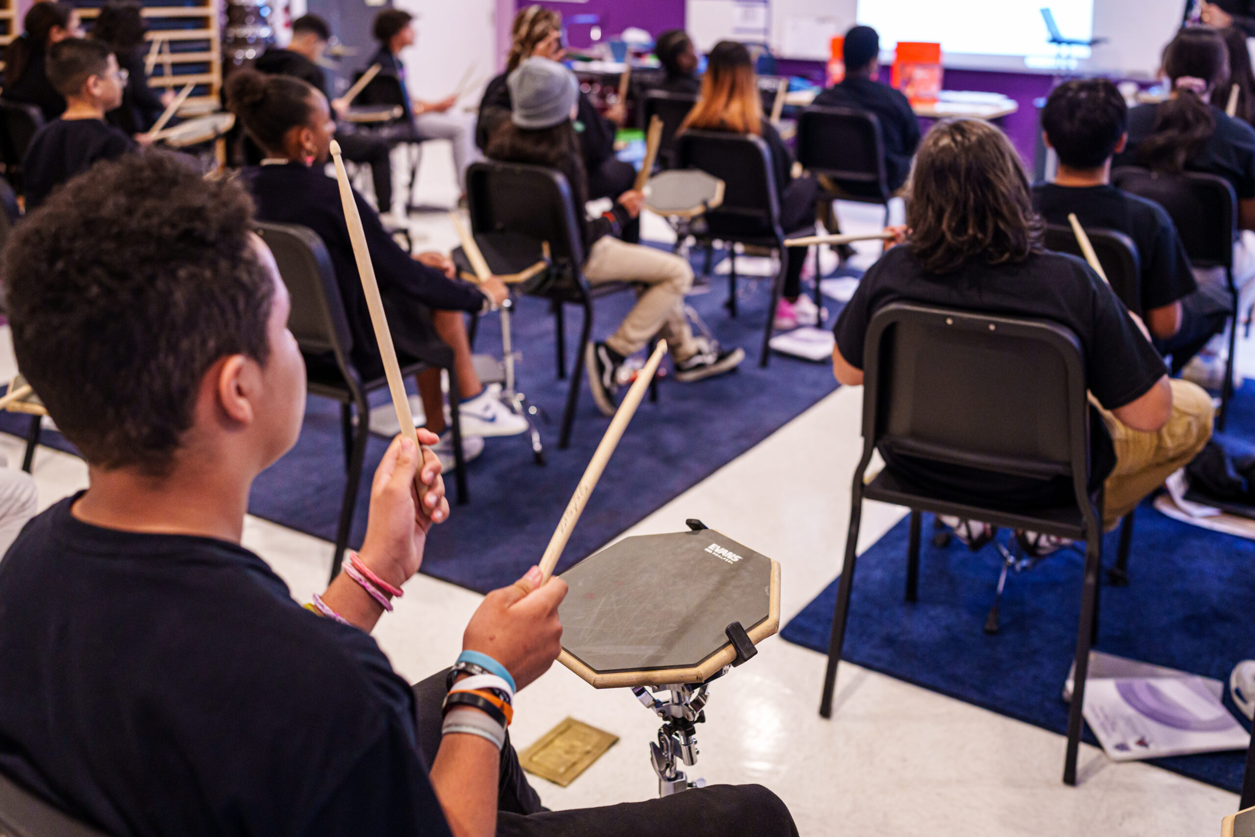 Students at an event